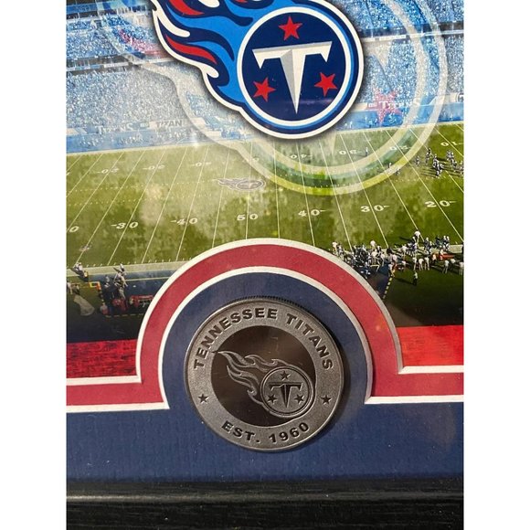 TENNESSEE TITANS MINT COIN FRAMED STADIUM PHOTO & COIN by HIGHLAND MINT – NEW - Picture 2 of 5